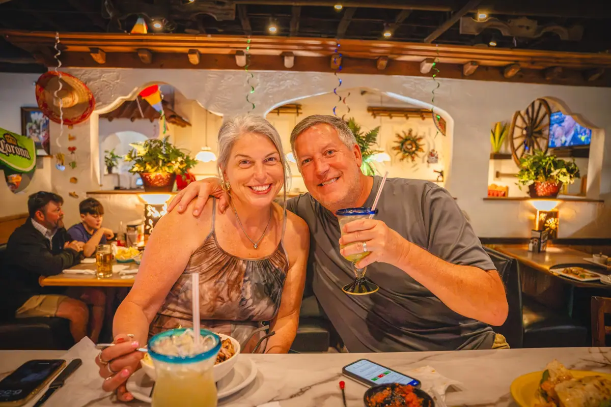 Margaritas with friends at Coleman Village