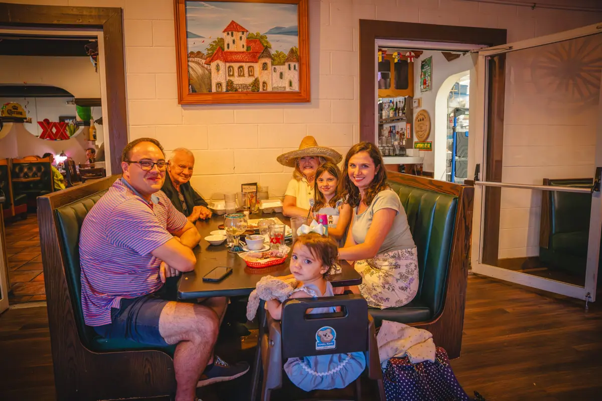 Family dinner at Coleman Village